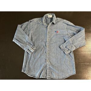 Vintage 90s NBA City Orlando Universal City Walk‎ 1999 Denim Shirt Large